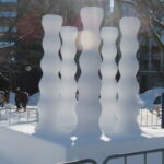 アート広場の雪像③「ふる」